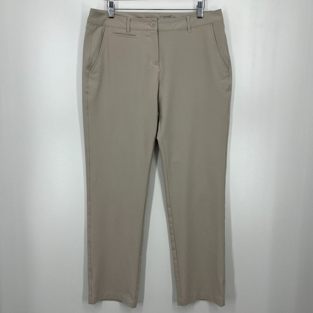 Lesmart Golf Series Women's Tan Khaki Standard Fit Performance Pants Size 10